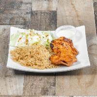 1. Grilled Chicken with Aroma Rice Platter · A succulent boneless chicken thigh piece marinated in spices and grilled to perfection serve...