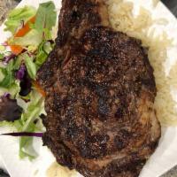 Beef Rib Steak · Tender beef rib cut steak grilled to taste.