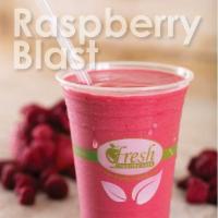 Raspberry Blast - Kids Pure Smoothie 12oz. · Pomegranate-blueberry juice, blueberries , raspberries. 205-330 cal.