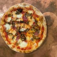 Pizza  Funghi e Salsiccia ·  spicy Italian sausage, wild mushrooms, tomato sauce and combining it all with mozzarella Fi...