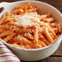 PENNE VODKA · Penne pasta tossed with a homemade vodka sauce