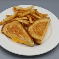Kids Grilled Cheese · Served with fries.