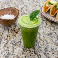 6. Green Coconut Smoothie · Banana, spinach, coconut milk, coconut butter, coconut flake and honey.