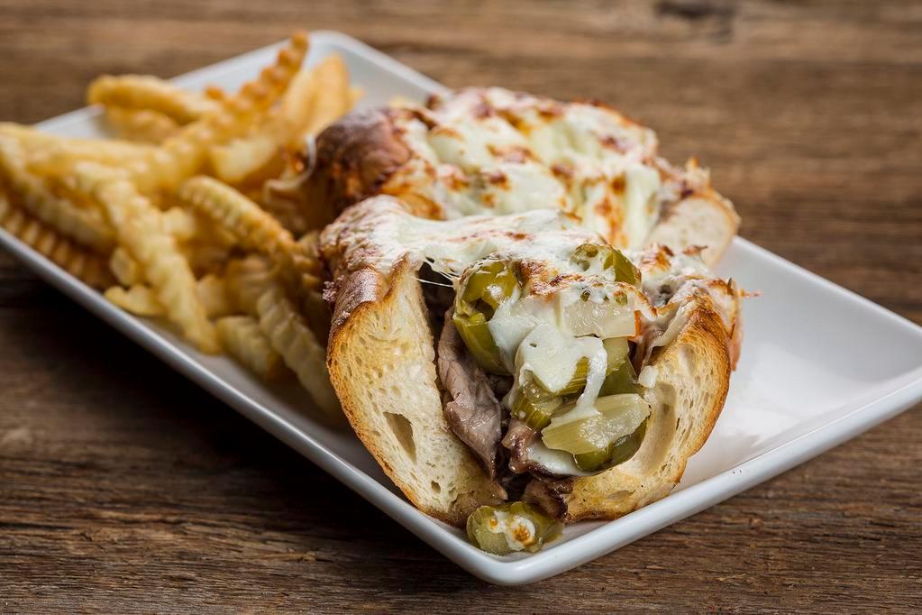 The Cheef Sandwich · Our delicious Italian beef on Italian bread, with melted mozzarella cheese on top.