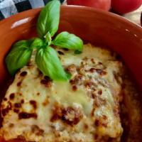 Lasagna Bolognese · Lasana bolonesa. Chef Alba’s very own grandma’s lasagna recipe layered with a mix of hearty ...