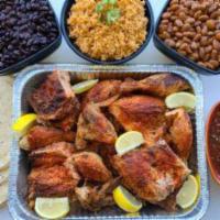 16 Pieces Chicken Meal · 2 whole chickens. Fire-grilled chicken with lemon garlic sauce or spicy cayenne lemon garlic...