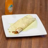 Burrito California  · 12-inch flour tortillas filled with grilled chicken or beef, lettuce, sour cream, guacamole,...