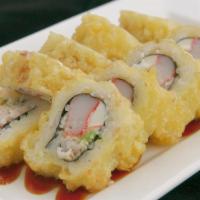 Pete's Roll · White fish, crab stick, cream cheese and avocado with eel sauce
