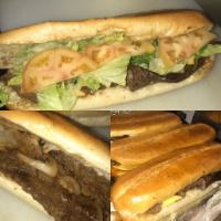 Bistec Sandwich · Beef steak. Onion letter and tomato mayo