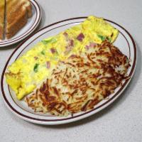Western Omelette · Made with onion, green pepper and ham.