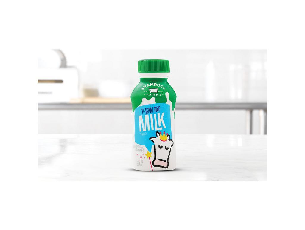 Shamrock Farms® Low-Fat White Milk · When cows aren't busy giving us beef, they're nice enough to give us delicious milk. This low-fat milk is the perfect complement to any item on our menu. Shamrock Farms is a registered trademark of Shamrock Foods Company.