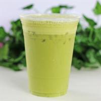 Matcha Latte · Matcha Green Tea powder and vanilla extract. Choice of milk. Iced or Hot. Comes unsweetened.