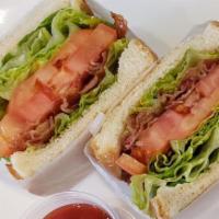 B.L.T Sandwich with Potato Fries · Bacon, lettuce, tomato, and mayonnaise.