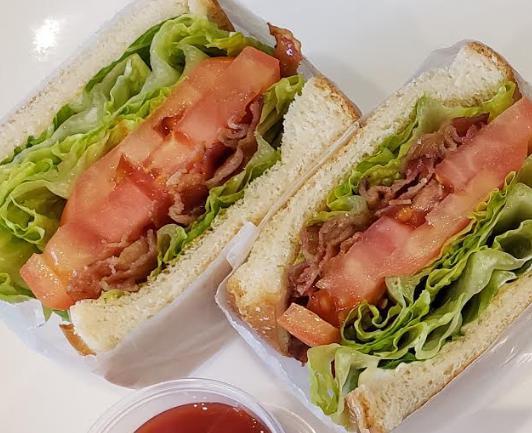 B.L.T.A Sandwich with Potato Fries · Bacon, lettuce, tomato, avocado, and mayonnaise.