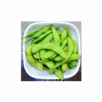 Edamame · 
Lightly salted boiled soy beans. 