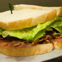 BLT Sandwich · 5 strips of crispy turkey bacon.
