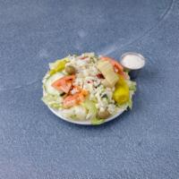 House Garden Salad · Comes with shredded mozzarella.