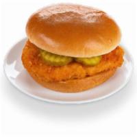 Krispy Chicken Sandwich · Krispy Krunchy Chicken Sandwich includes Honey Topping & Pickles