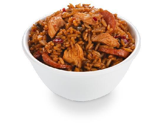 Jambalaya · Chicken and/or sausage, rice, & spices perfectly portioned for a little taste of the south.