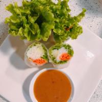 A2 Fresh Roll (Two pieces)  · (GF*)Tofu or shrimp, fresh vegetables, green leaf, vermicelli noodles, cucumber, shredded ca...