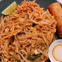 N1. Pad Thai Noodle · (GF*)Thin rice noodles stir-fried with egg, sweet radish, green onion and beansprout in Pad ...
