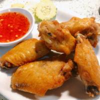 Plain Jane Wings · 5 wings. For those who like it plain and simple. Great taste by itself. Served with sweet an...