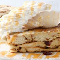 Pretzel Bread Pudding · Vanilla ice cream, caramel sauce, whipped cream.