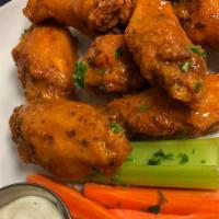 Smoked Wings (15 count) · Served with carrots and celery