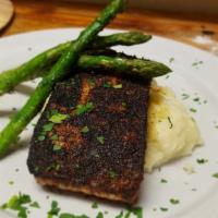 Salmon · Cooked to perfection with choice of blackened, grilled or sauteed salmon. Served with garlic...