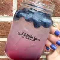 Red, White and Blueberries · With pomegranate lemonade with organic blueberries