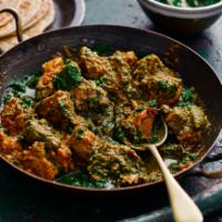 Lamb Saag · Lamb meat perfectly mixed with green and healthy Spinach.