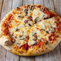 Small the Works Papas Favorites · Cheese, pepperoni, sausage, mushroom and your choice of anchovies or onions.