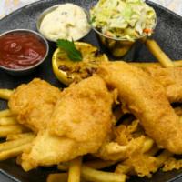 Fish & Chips · Beer Battered / Chesapeake Fries / Tartar Sauce