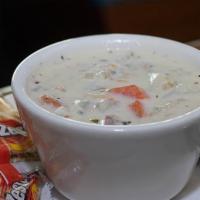 New England Clam Chowder - Bowl · A hearty clam chowder full of clams, potatoes, and sautéed veggies in a rich cream base.