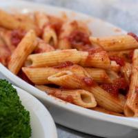 Pasta · Penne pasta served with choice of Marinara sauce, Alfredo sauce, or melted Garlic Butter. Se...