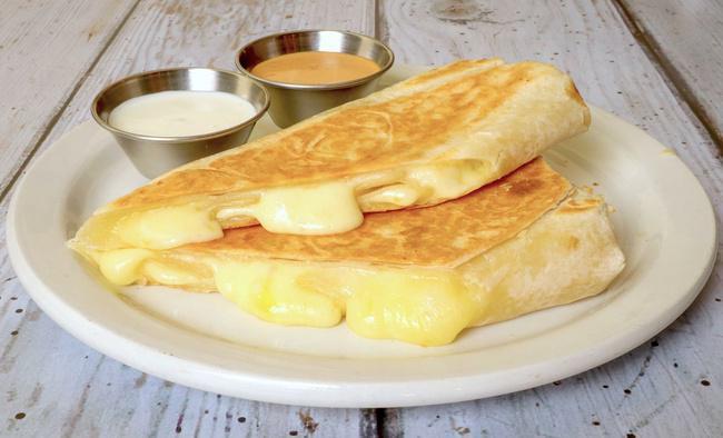 Cheese Quesadilla · A mix of Oaxacan, cheddar, and Monterey jack cheeses. (Vegetarian)
