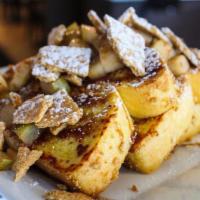Apple Pie · Topped with french vanilla mascarpone, caramelized apples, graham cracker crumbs and powdere...