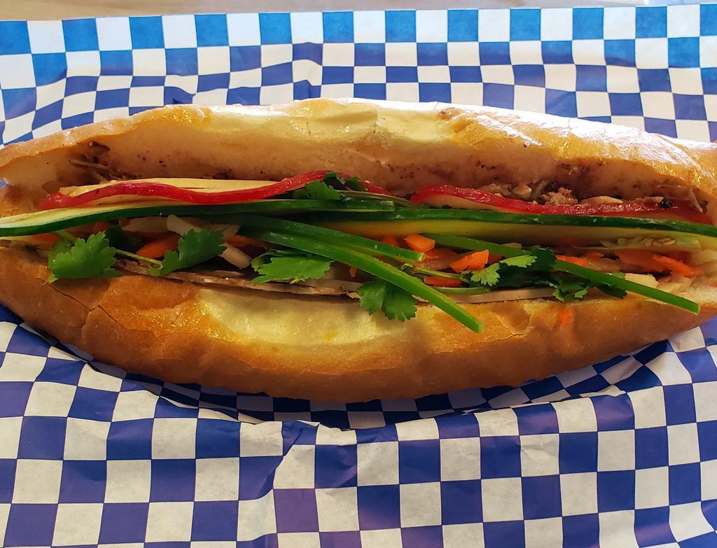 S1. I Love Pho Sandwich · Includes Vietnamese styled headcheese, ham, pork belly, and pate.