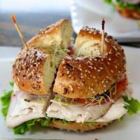 6. Turkey · Lettuce, tomato, red onion, sprout, jalapeno and cheddar or provolone cheese. with mayo and ...