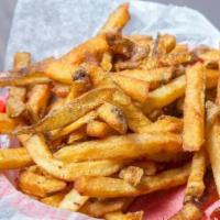 Hand Cut French Fries (large size) · Hand cut daily and fried twice!