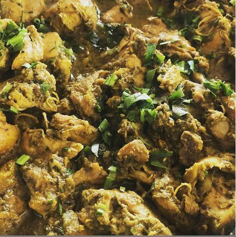 Medium Curry Chicken · This Curry Chicken tastes just as good as curry chicken gets golden brown delicious marinated chicken in a savory curry sauce. Comes with your choice of rice and a side 