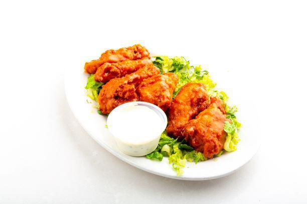 Chicken Wings · Chicken wings available either in plain, buffalo, or bbq tossed.