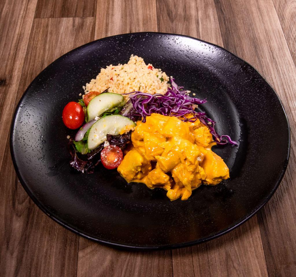 Create Your Combo Plate · Includes choice of 1 meat entree and 2 sides of choice (salads, dips or hot sides).