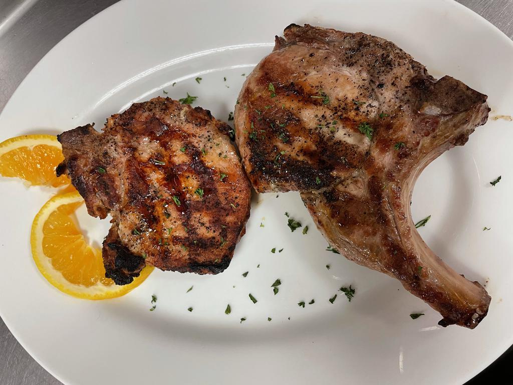 Center Cut Pork Chops · Comes with apple sauce.