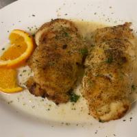 Stuffed Filet of Sole with Crabmeat Stuffing · 