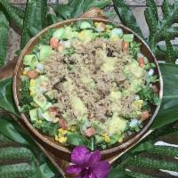 Island Cobb Salad with Kalua Pig Mini · Our house salad made with kalua pig, local cucumbers, lettuce, corn, tomatoes and avocados s...