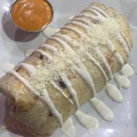 BURRITOS · YOUR CHOICE OF MEAT . LARGE FLOUR TORTILLA ROLLED UP WITH RICE, BEANS, LETTUCE, CREAM , OAXA...