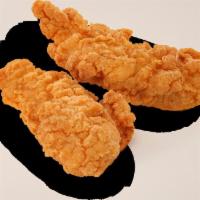 Chicken Tenders · 3 pieces fried chicken tenders with your choice of sauce.