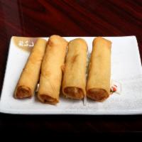 Vegetable Egg Roll · 2 pieces. Crispy dough filled with minced vegetables.