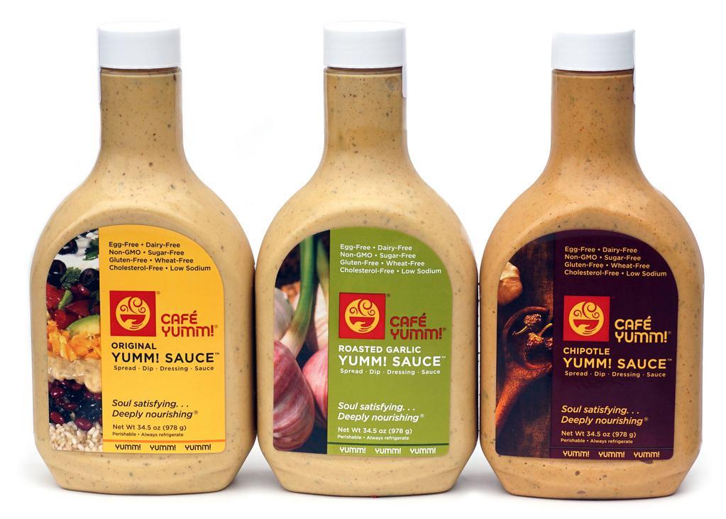 Yumm! Sauce Bottle · Refrigerate upon arrival. Yumm! Sauce is an all-purpose condiment that can be used as a spread, dip, dressing, or basting mix for grilling and baking.